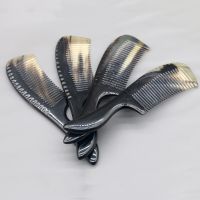 23 New Natural Yak Horn Swallowtail Handles Fine Tooth Comb Hair Straighter Comb Anti-Static Hair Massage Brush