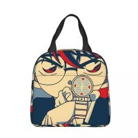 ﹉❈ Awesome Lunch Bag box Anime Detective Conan Children Aluminum Bag Foil Portable Lunchbox