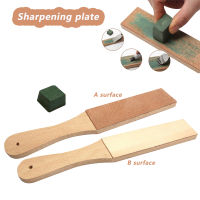 Dual Sided Leather Blade Strop Cutter Razor Sharpener Polishing Wooden Handle