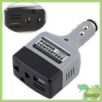 IHBNEP ที่ชาร์จแบบมีหลายรู Inversor ชาร์จเร็ว DC 12V/24V เป็น AC 220V DC-AC อะแดปเตอร์แปลงไฟเครื่องแปลงกระแสไฟรถยนต์