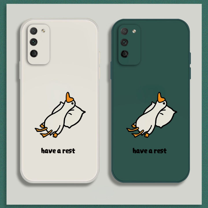 เคส-huawei-honor-30-lite-case-เคสการ์ตูนน่ารักเป็ดเคสซิลิโคนเหลว-flocking-ฝาครอบโทรศัพท์ป้องกัน-เคสโทรศัพท์