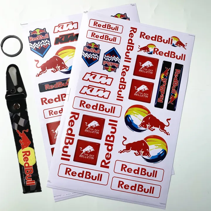 Motorcycle RedBull Stickers Bicycle Helmet Waterproof Decals KTM