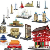 WanGe City Compatible Architecture Taj Mahal London Paris Town Bridge Building Blocks ของเล่นประกอบอิฐสำหรับเด็ก