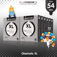 ถุงยางอนามัย 54 โอกาโมโต้ เอ็กซ์แอล ถุงยาง Okamoto XL ผิวเรียบ หนา 0.05 มม. ใหญ่พิเศษ (12 กล่อง)