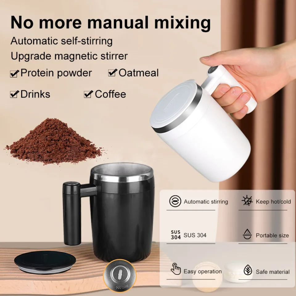 Automatic Self Stirring Magnetic Mug Stainless Steel Temperature Difference  Coffee Mixing Cup Blender Smart Mixer Thermal Cup