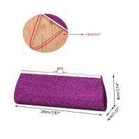 Women Glitter Clutch Purse Evening Party Wedding Banquet Handbag Shoulder Bag