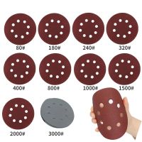 50/100pcs Sandpaper 125mm Round Shape Sanding Discs Hook Loop Sanding Paper Buffing Sheet Sandpaper 8 Hole Sander Polishing Pad