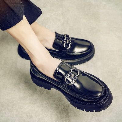 Patent Leather Mens Shoes Genuine Leather Loafers Classic Italian Casual Shoes Mens Party Shoes Office Wedding Dress Shoes