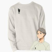 เสื้อกันหนาวแขนยาวลําลอง ทรงหลวม ขนาดใหญ่ ลายการ์ตูนอนิเมะ Haikyuu ICS KARASUNO สําหรับผู้ชาย และผู้หญิง