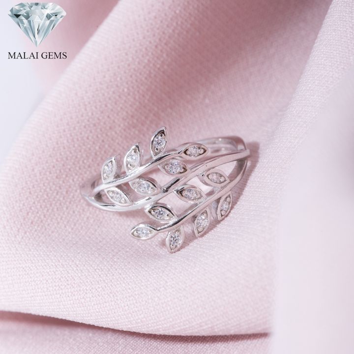 malai-gems-แหวนเพชร-เงินแท้-925-เคลือบทองคำขาว-ประดับเพชรสวิส-cz-รุ่น-151-r2002-แถมกล่อง-แหวนเงินแท้-แหวนเงิน