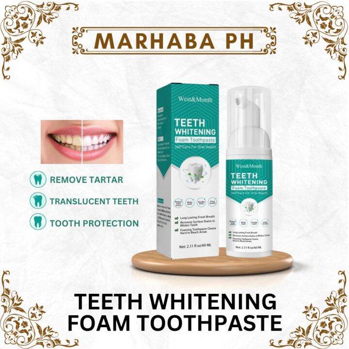 100 EFFECTIVE West and Month Teeth Whitening Foam Toothpaste Lazada PH
