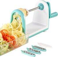 Ourokhome ผัก Spiralizer บวบก๋วยเตี๋ยว-5ใบ Veggie ก๋วยเตี๋ยวชงเครื่องตัดผักสำหรับมันฝรั่ง,แครอท,แตงกวา