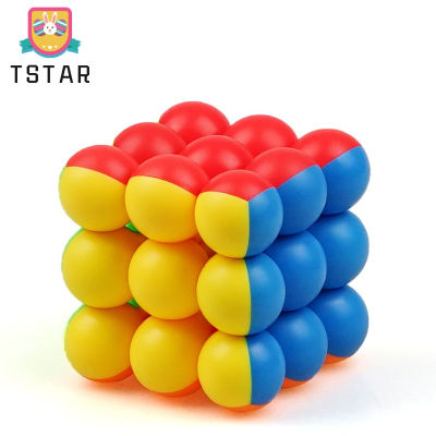 Ts【คลังสินค้าพร้อม】3X3 Ball Magic Cube Stickerless Professional Speed Cube Brain Teasers Puzzle ของเล่นสำหรับของขวัญเด็ก【cod】