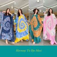 ส่งเร็ว! #โปร12.12 Harmony Tie Dyed Maxiแม็กซี่เดรสตัวยาวทรงค้างคาวดีไซน์ เย็บตีตะเข็บข้างทรงคลาสสิค Classic .. ? ตัวเดรสใช้เนื้อผ้าสปันอย่างดีหน้ากว้าง เย