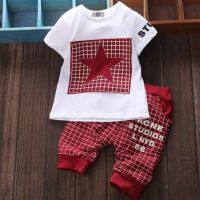 ETX2023 Hot Sale Baby Boy Clothes Summer Kids Clothes Sets T-shirt+Pants Suit Star Printed Clothes Newborn Sport Suits