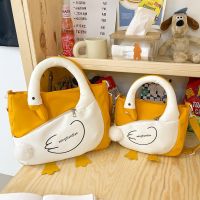 Japanese Cute Cartoon Big Goose Shoulder Bag 2022 Spring And Summer New Personality Student Handbag Nylon Crossbody Cloth Bag