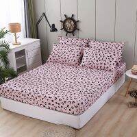 Bed sheets luxury classic Pink leopard family Fitted sheet cover Bedspread Round elastic 90*120*30cm 150*200*30cm