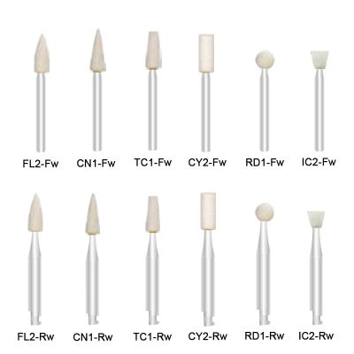 Dental White Stone Polishing Burs Teeth Polishers FG RA Polishing Tools Dental Tools 5Pcs/Set