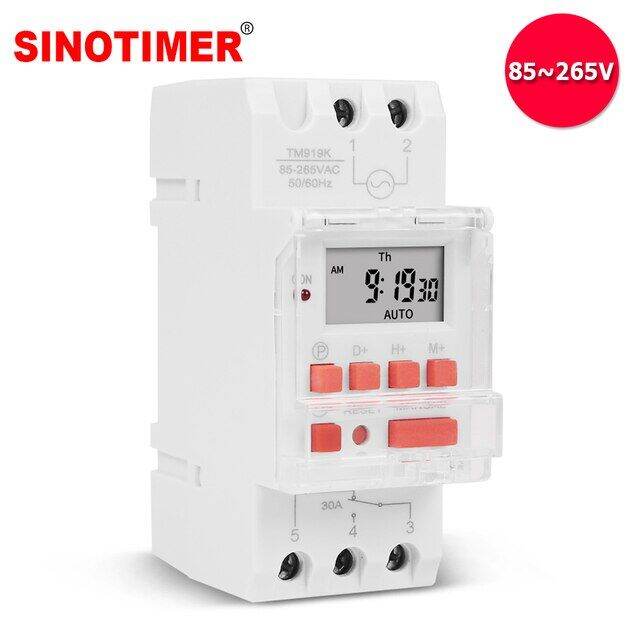 Sinotimer 30a Load 220v 230v Ac Programmable Weekly Digital Timer