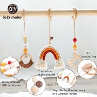 Lets Make Baby Toys 0-12 Months Mobile On The Bed Childrens Toys Hanging Animal Rainbow Educational Wooden Rattles Bed Bell