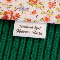 Sewing label, Needle and thread , Quilt label, Custom ribbon labels, custom clothing tags, logo tags, nding tags(MD2008)