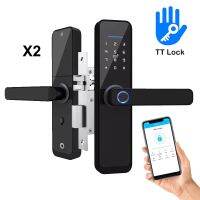 ประตูล็อคอัจฉริยะลายนิ้วมือ X2 Wifi Bluetooth TT Lock แอปรีโมทคอนโทรลสนับสนุนวิธีปลดล็อค5