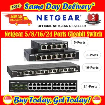 NETGEAR 5-Port Gigabit Ethernet Unmanaged Switch (GS305) - Desktop, Sturdy  Metal Fanless Housing