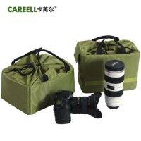 Careell เคสแบบกระเป๋ามีผ้าซับในกล้องวีดีโอและช่องใส่สำหรับกล้องดิจิตอล Canon Nikon Rx100ดิจิตอล SLR/ กล้อง DSLR Sony และ C305เลนส์