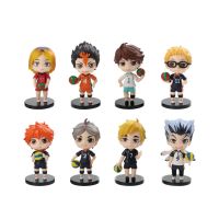 8Pcs Haikyuu!! Q Version Figure Oikawa Tooru Kenma Kozume Anime Ornaments Cartoon