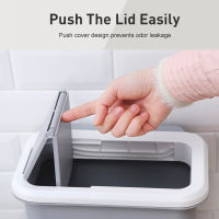 1Pc Household Kitchen Hanging Trash Can Cabinet Wall Hanging Push-lid Small Trash Can