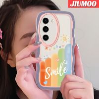 JIUMOO เคสปลอกสำหรับ Samsung S23พิเศษ S23ลายการ์ตูนแฟชั่นสีสันสดใสรูปรอยยิ้มป้องกันเลนส์กล้องเคสโทรศัพท์แบบใสขอบกันกระแทกเคสซิลิโคนเนื้อนิ่มโปร่งใส