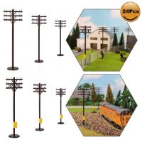 Evemodel 24pcs Model Trains HO Scale Telegraph Poles 1:87 Power Poles 10.5cm Railroad Diorama GY18087 Cooking Utensils