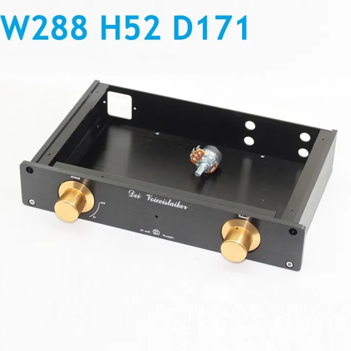 ขนาดเล็ก W288 H52 D171 MBL6010 Preamplifier Anodized Aluminium Chassis