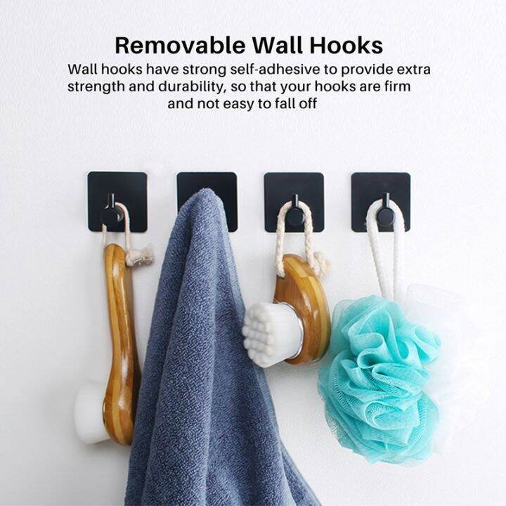 adhesive-hooks-stainless-steel-wall-hook-heavy-duty-coat-key-robe-towel-hooks-for-hanging-bathroom-home-kitchen-office-black-6-pack