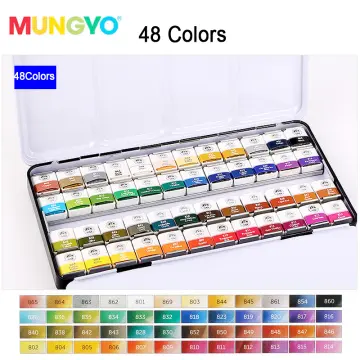 12/24/48 Colors MUNGYO Watercolor Paint Sets Acuarela Solid Water