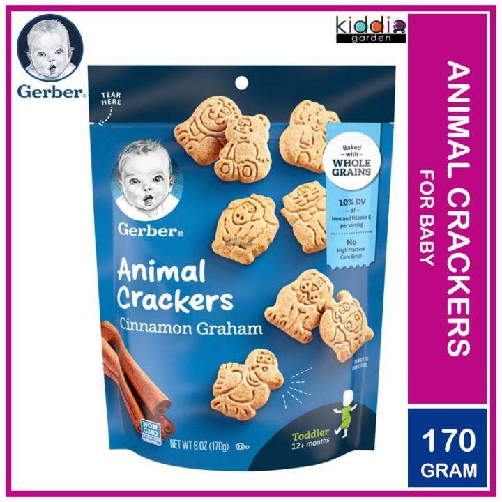 Gerber Animal Crackers Cinnamon Graham 12+ Months 170g Lazada
