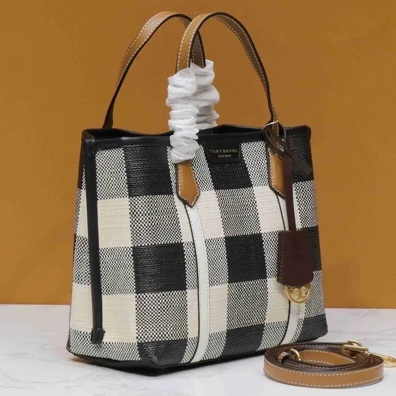 BIG SALE ! New TORY BURCH Perry Gingham Triple Compartment Tote / Tas TB |  Lazada Indonesia