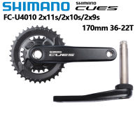 Shimano CUES FC U4010จานหน้า170มม. 36-22ตัน2X1 1s10s9s ข้อเหวี่ยง MTB Menunggang Chainring