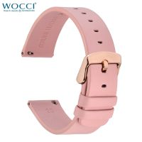 WOCCI Cinturino ในหนัง A Grana Supperiore Cinturino Morbido 18Mm 20Mm 22Mm Cinturino Da Polso Con Fiia In Oro Rosa Osidabile Per Unisex