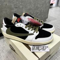 2023 Original J1 Low Travis Scott ‘‘Olive” (Highest Quality) Free Socks Skateboard shoes Sneakers running shoes