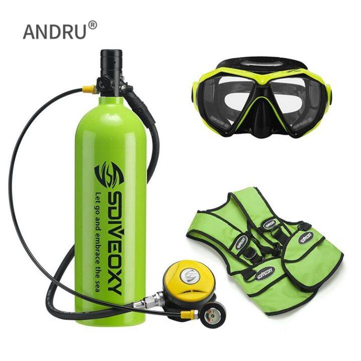2L Scuba Diving Equipment/gear Mini Tank Mask/Adapter Cylinder Oxygen