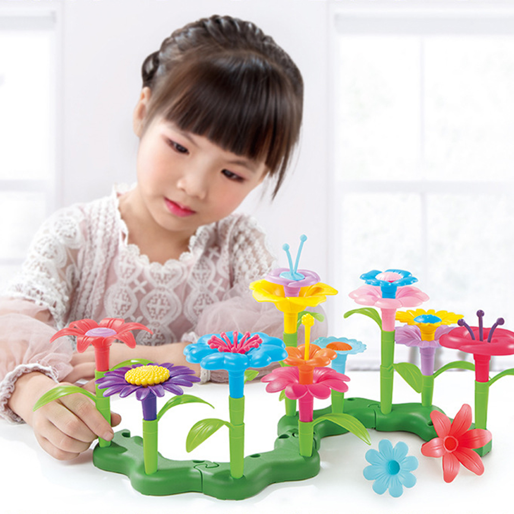 Creative Play Toys for Gross Motors NAKAWU Flower Garden Building Toys Educational Creative Play Set for Age 3,4,5,6,7 Year Old Gifts 