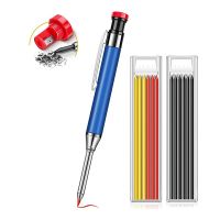 Mechanical Carpenter Pencils Construction Pencils Heavy Duty with Built-In Sharpener for Woodworking Marking Tool