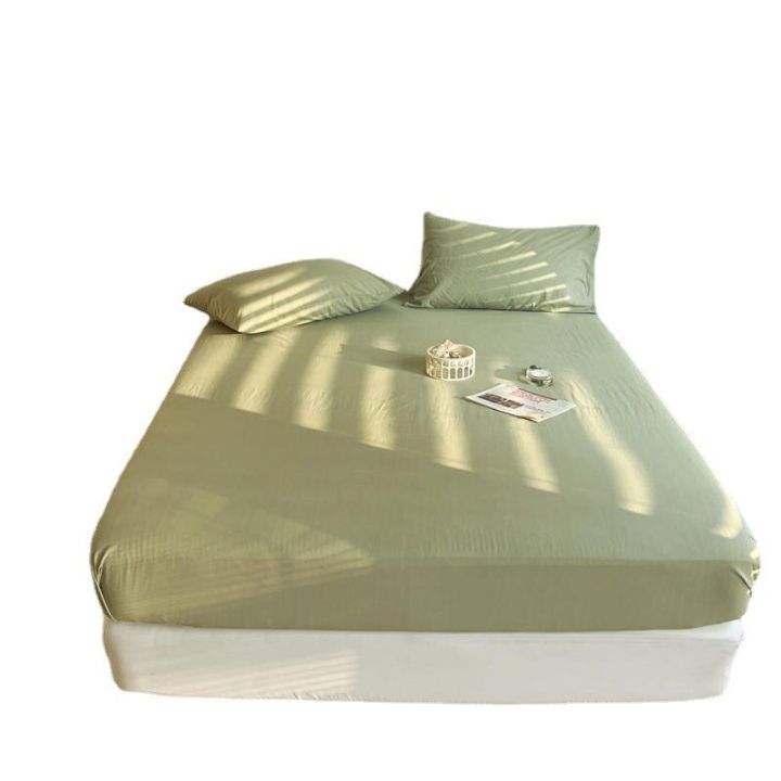 เตียงผลิตภัณฑ์เดียวกระเป๋า-kasur-kapuk-สไตล์ญี่ปุ่นแบบ-ins-สีทึบผ้าฝ้ายซักได้100ผ้าคลุมฟูกมีฮู้ดซิมมอนส์ขายส่ง