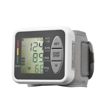 Automatic Wrist Blood Pressure Monitor BP Cuff Gauge Machine Tester with  Memory