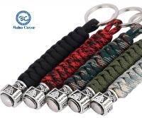 ❏ Fashion Vikings Rune Hand Woven Keychain Outdoor Camping Survival Rope Accessories Car keyring scandinavian norse Male Jewelry