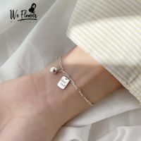 We Flower Chic Silver Small Bell Good Luck Board Bracelet for Women Girls