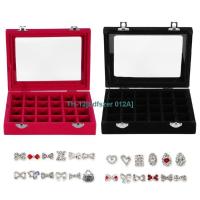 bdfszer 012A Yingyuan Silver Double Buckle Window Jewelry Box Jewelry Box Jewelry Box Ring Earrings Nail Art Storage Box