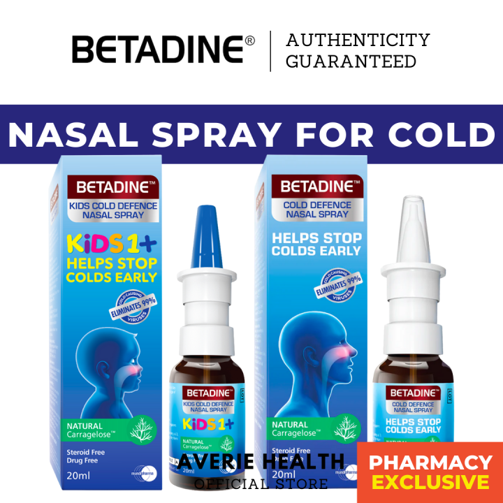 Betadine Cold Defense Nasal Spray (Adult / Kids) 20ml Povidone Iodine