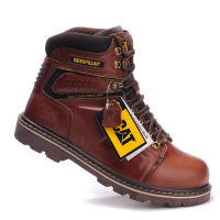 [Ready Stock] Safety boots mens steel toe work boots non-slip wear-resistant leather boots